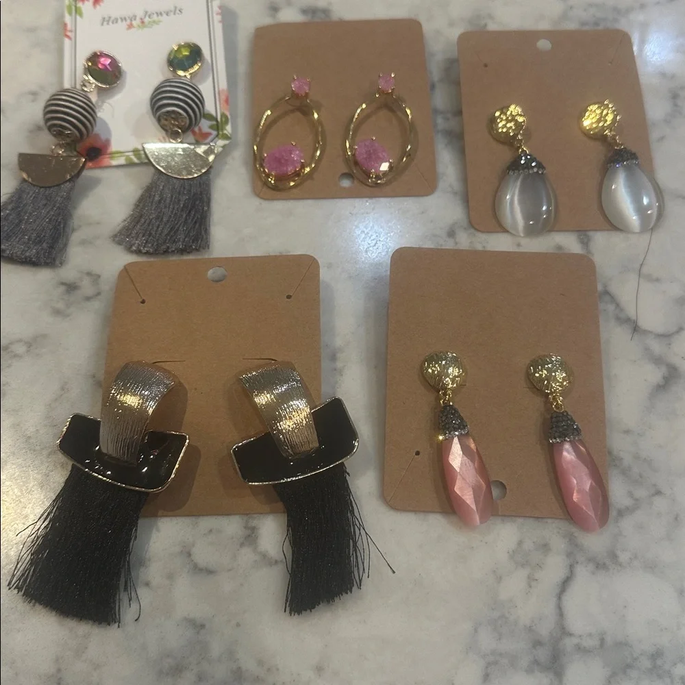 Elegant Assorted Earrings Set of 5